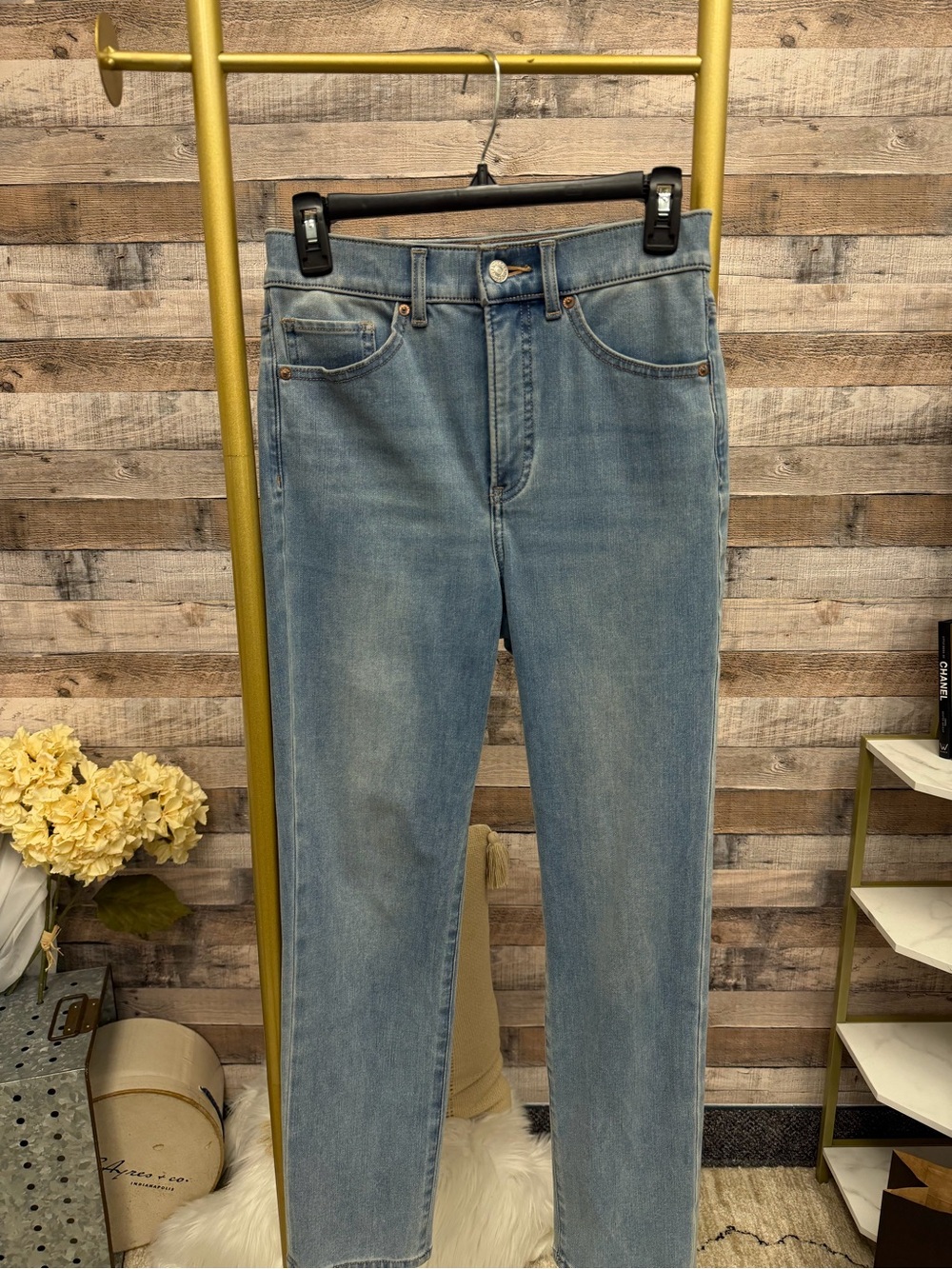 Express slim super high rise jeans 4